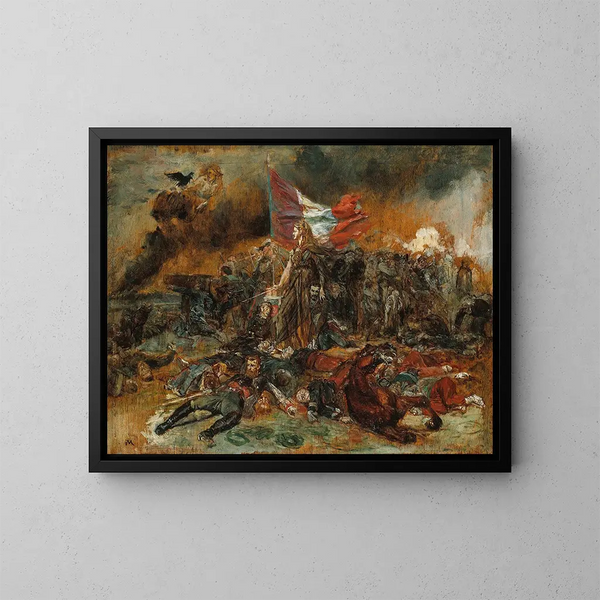 La Défense de Paris - Ernest Meissonier — quadro incorniciato alla parete