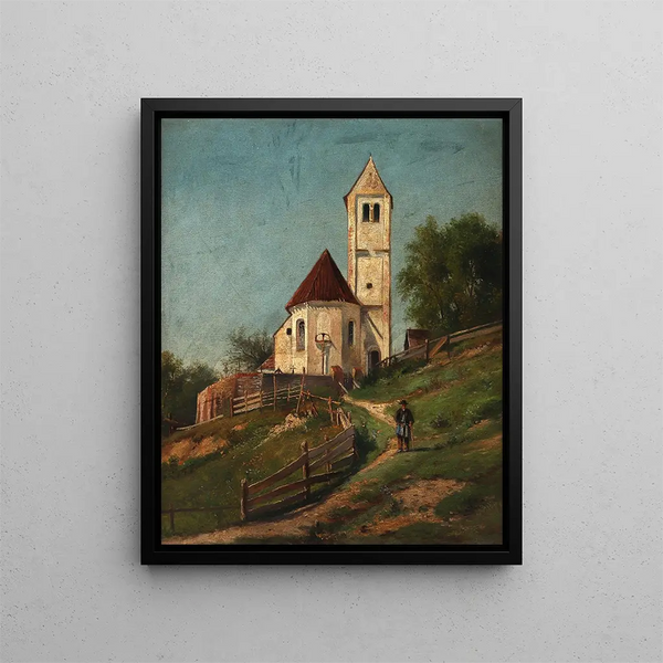Chiesa del villaggio - Ernestine von Kirchsberg — quadro incorniciato alla parete