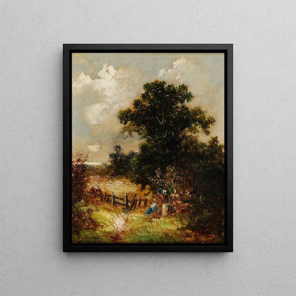 Riposo ai margini della strada - Ernestine von Kirchsberg — quadro incorniciato alla parete