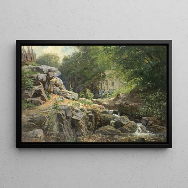 Ernestine von Kirchsberg - Waldbach im Sonnenschein.webp
