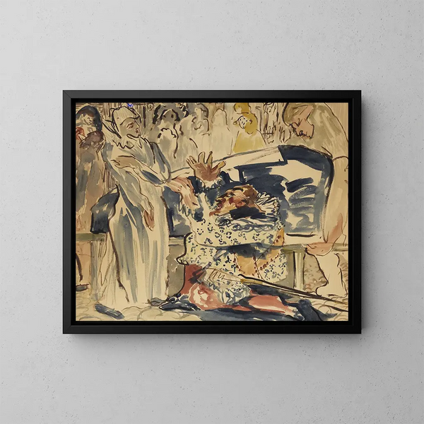 Gloucester e la principessa Anna, scena di Riccardo III di Shakespeare - Ernst Josephson — quadro incorniciato alla parete