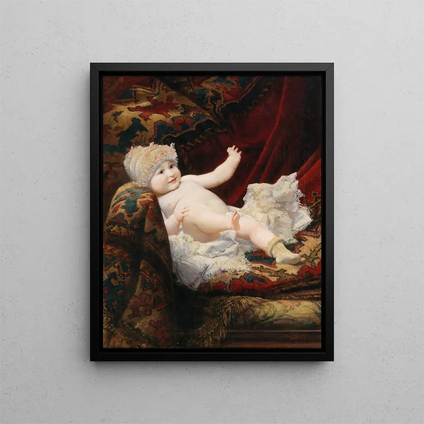 Ernst Klimt - Portrait of a baby with lace bonnet.webp