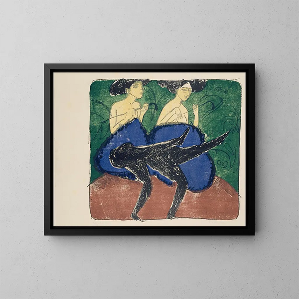 Filles americane - Ernst Ludwig Kirchner — quadro incorniciato alla parete