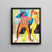 Coppia che gioca a pallone - Ernst Ludwig Kirchner — quadro incorniciato alla parete
