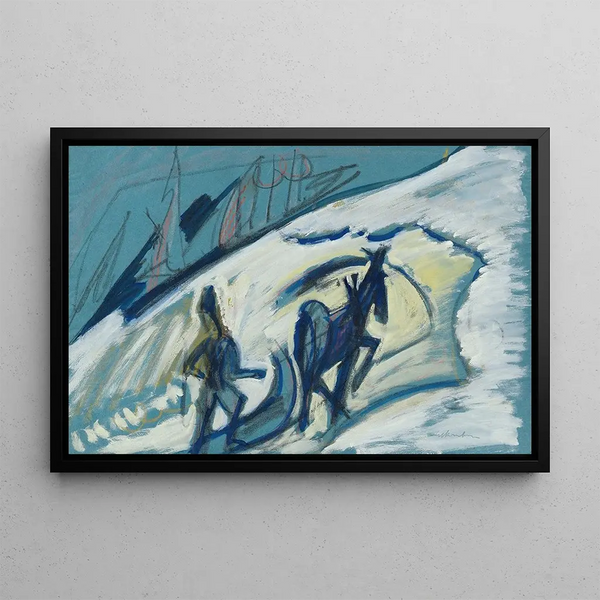 Ernst Ludwig Kirchner - Bauer mit Pferdeschlitten.webp