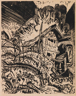 Ernst Ludwig Kirchner - Berghaus mit Gewitterwolke Alphtte bei Gewitter.webp