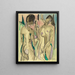 Tre atti nella foresta - Ernst Ludwig Kirchner — quadro incorniciato alla parete