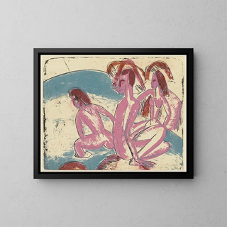 Ernst Ludwig Kirchner - Drei Badende an Steinen Fehmarn.webp