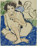 Accovacciato con un libro - Ernst Ludwig Kirchner — vista dell’opera