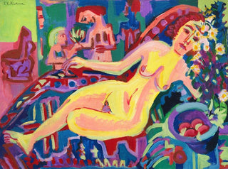 Ernst Ludwig Kirchner - Nacktes Mdchen auf Diwan.webp