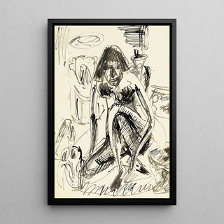 Ernst Ludwig Kirchner - Sitzende Frau im Tub.webp