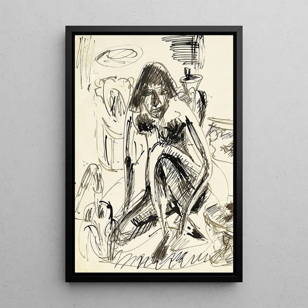Ernst Ludwig Kirchner - Sitzende Frau im Tub.webp