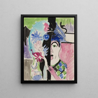 Ernst Ludwig Kirchner - Studie zu Mllerkopf mit Blumen.webp