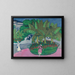 Il boschetto di Albertplatz a Dresda - Ernst Ludwig Kirchner — quadro incorniciato alla parete