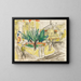 Il boschetto di Albertplatz a Dresda - Ernst Ludwig Kirchner — quadro incorniciato alla parete