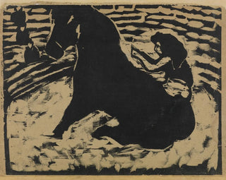 Ernst Ludwig Kirchner - Zirkusreiterin  Artistin auf schwarzem Pony.webp