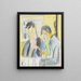 Due uomini a tavola - Ernst Ludwig Kirchner — quadro incorniciato alla parete