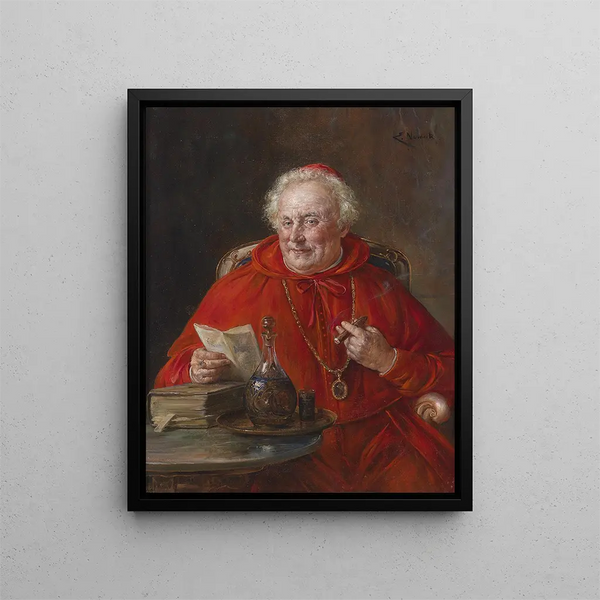 Un bon cigare - Ernst Nowak — quadro incorniciato alla parete