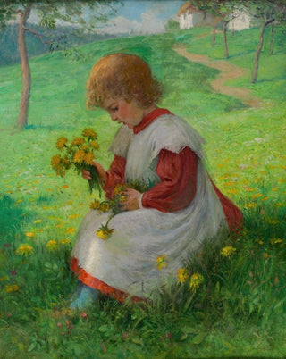 Ernst Payer - Mdchen mit Lwenzahn.webp