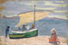 Bateau de pêche sur la plage - Ernst Schiess — vista dell’opera