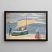 Bateau de pêche sur la plage - Ernst Schiess — quadro incorniciato alla parete