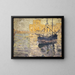 porto con barca a vela - Ernst Schiess — quadro incorniciato alla parete