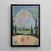 Albero autunnale con San Salvatore - Ernst Schiess — quadro incorniciato alla parete