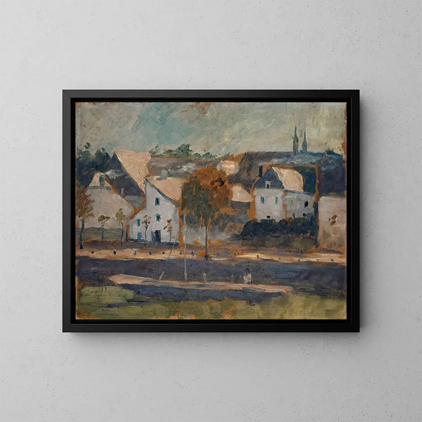 Piccola città sul canale - Ernst Schiess — quadro incorniciato alla parete