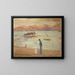 Ragazzo marinaio, piccole barche e braccia di mare - Ernst Schiess — quadro incorniciato alla parete