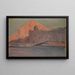 Mare e costa rocciosa con castello - Ernst Schiess — quadro incorniciato alla parete