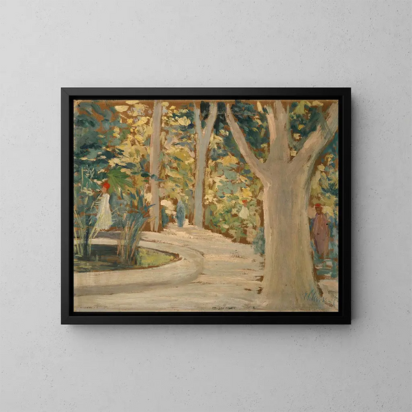 Musulmani nel parco - Ernst Schiess — quadro incorniciato alla parete