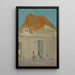 Montagna con un castello su una città spagnola - Ernst Schiess — quadro incorniciato alla parete