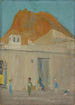 Montagna con un castello su una città spagnola - Ernst Schiess — vista dell’opera