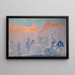 Montagne al tramonto - Ernst Schiess — quadro incorniciato alla parete