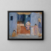 Natifs davanti alla loro abitazione - Ernst Schiess — quadro incorniciato alla parete