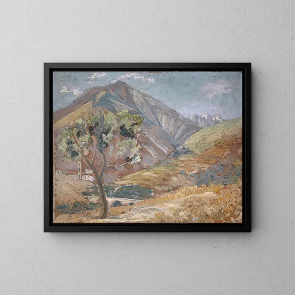 Olive nelle montagne corsiche - Ernst Schiess — quadro incorniciato alla parete