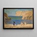 Baie rocheuse con due figure sedute - Ernst Schiess — quadro incorniciato alla parete