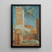 Scène a una fontana in un luogo marocchino - Ernst Schiess — quadro incorniciato alla parete