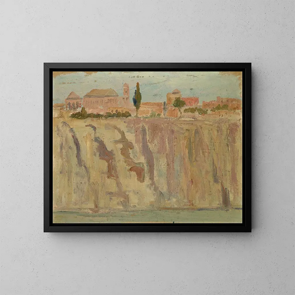 Tolède sulla riva del Tago - Ernst Schiess — quadro incorniciato alla parete