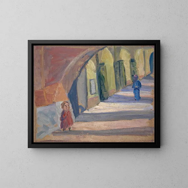 Sotto le arcate - Ernst Schiess — quadro incorniciato alla parete