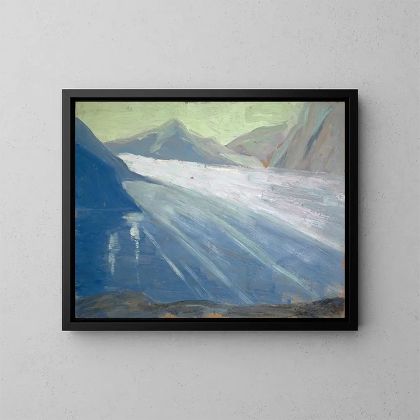 Vista sul ghiacciaio di Aletsch II - Ernst Schiess — quadro incorniciato alla parete
