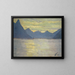 Vista sul lago di Lugano verso le montagne di Porlezza - Ernst Schiess — quadro incorniciato alla parete