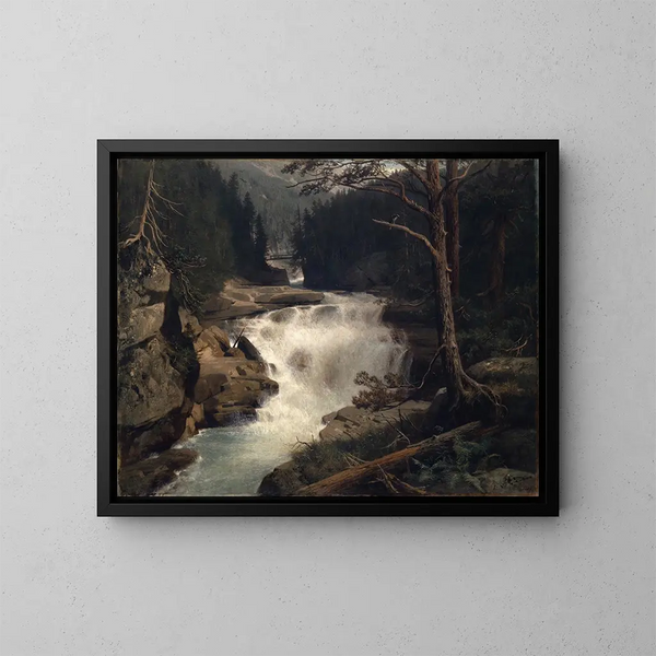 Cascata nella valle di Avers - Ernst Schiess — quadro incorniciato alla parete