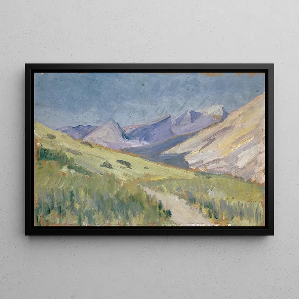Ernst Schiess - Wiesen in bergigem Tal auf Mallorca.webp
