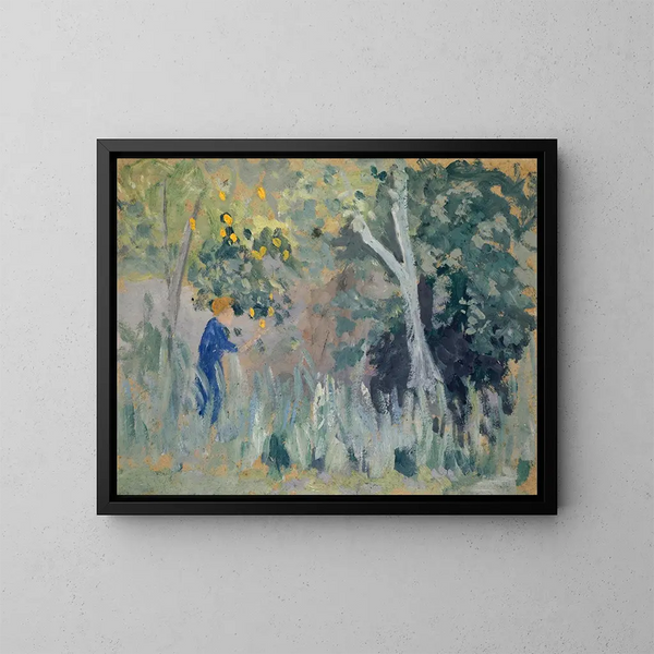 Raccolta di limoni - Ernst Schiess — quadro incorniciato alla parete