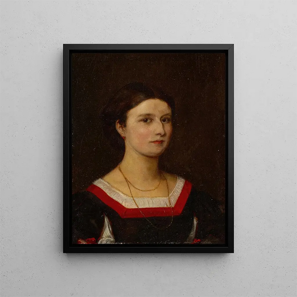 Ritratto di Elisabeth Burckhardt Bachofen - Ernst Stückelberg — quadro incorniciato alla parete