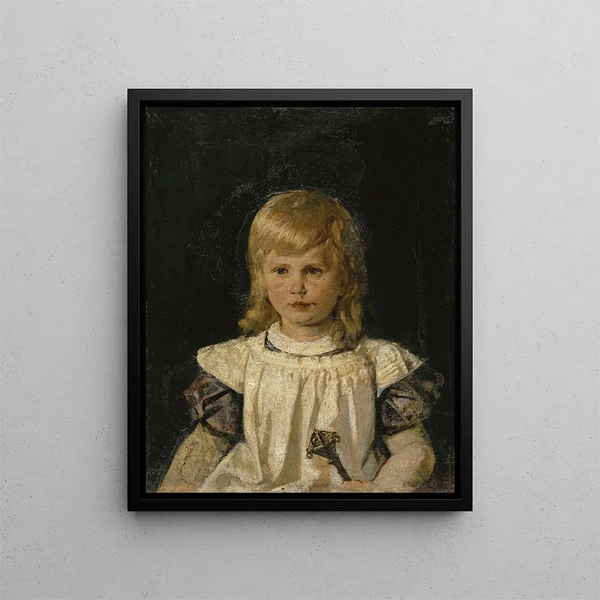 Ritratto di Hans Lendorff bambino - Ernst Stückelberg — quadro incorniciato alla parete