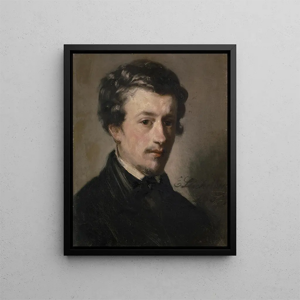 Ritratto del pittore Daniel Ostermann 1830-1853 - Ernst Stückelberg — quadro incorniciato alla parete