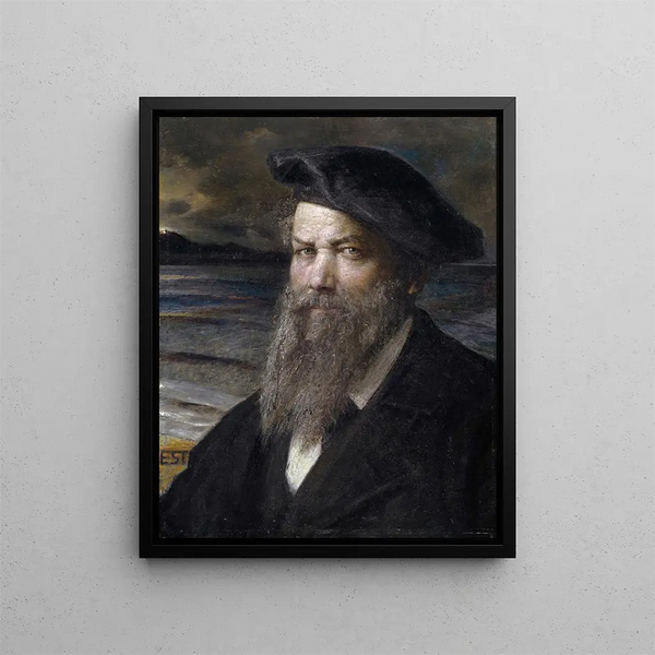 Autoritratto - Ernst Stückelberg — quadro incorniciato alla parete