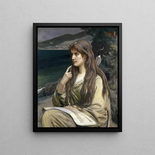 La donna veggente - Ernst Stückelberg — quadro incorniciato alla parete